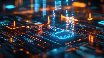 Obraz premium G wireless network visualization with high-speed data transfer symbols.