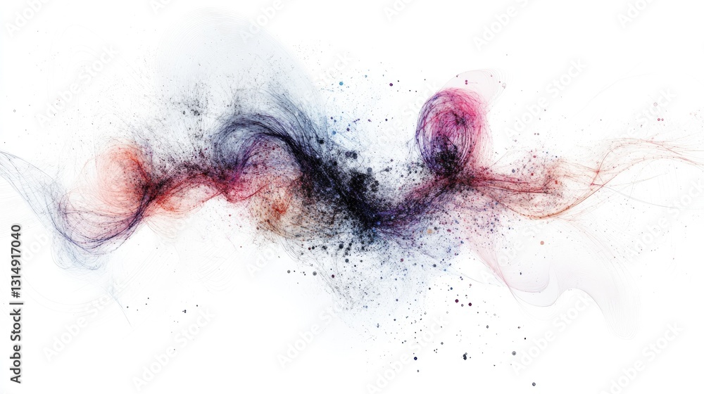 Poster abstract ai-driven network visualization with neural pathways and deep learning nodes.