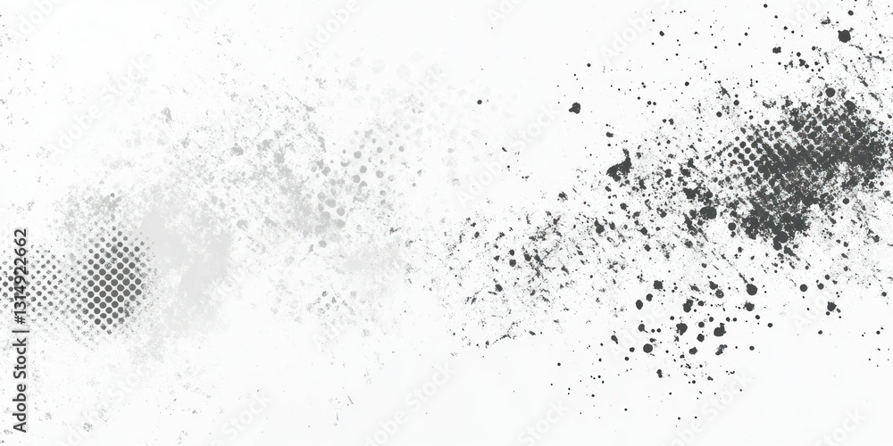 Poster white and gray background with a halftone pattern. abstract light effect grunge texture for decorati