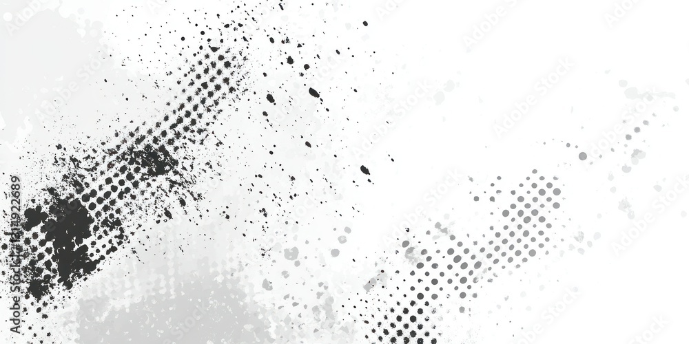 Poster white and gray background with a halftone pattern. abstract light effect grunge texture for decorati