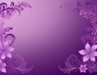 soft purple gradient background with floral accents in the corners ai generated images