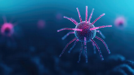 Bacteriophage viruses interacting with bacterial cells, innovative antibiotic research