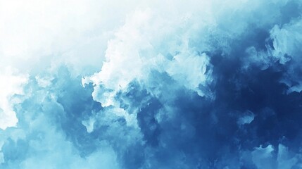 Fototapeta premium A mesmerizing blend of azure and indigo forms an abstract representation of tumultuous weather, where colors collide and swirl, evoking feelings of both tranquility and chaos in the sky