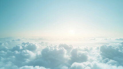 Soft sky blue to cloud mist gray gradient background, soft and airy.