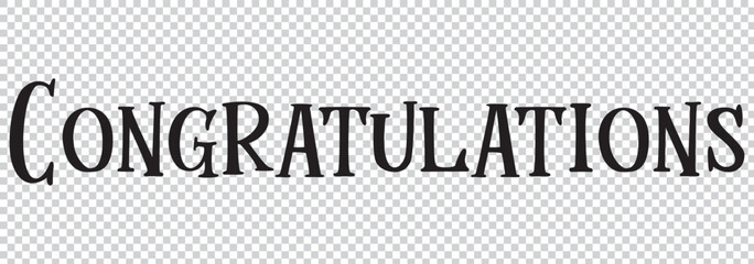 Congratulations lettering greeting sign. Handwritten modern brush lettering isolated on white background. Vector text for greeting card, banner, poster, t-shirt . 1176