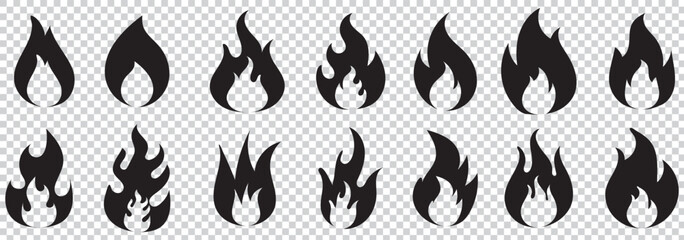 Fire flame icon. Burning symbol. Fireball sign. Fire flame icon isolated on white background. Vector illustration . 1176