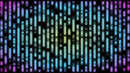 Abstract technology dark background animation motion graphics design. Glowing random dots and grid. data, hi-tech concept.