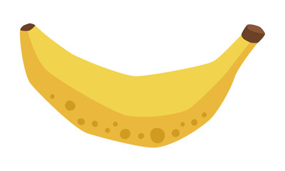 Vector isolated simple banana illustration