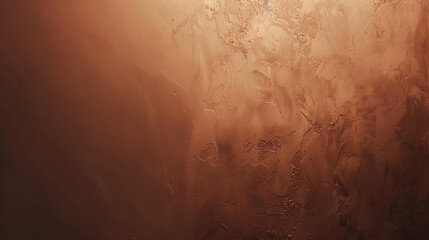 Terracotta to warm taupe gradient background, inspired and earthy.