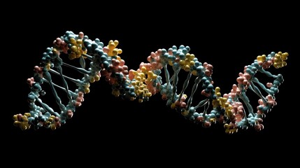 3D illustration of DNA double helix