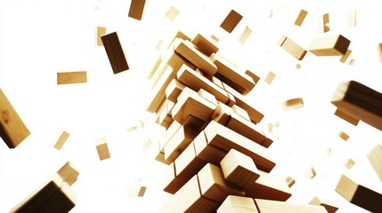 Jenga showdown living room game capture tense atmosphere overhead view tension peaks