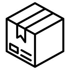Parcel Box  Icon Element For Design