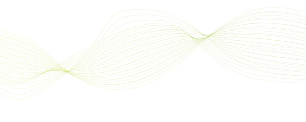 Vector abstract green light blend paper wave flow digital gradient transparent minimal flowing diagonal creative wavy line design texture background . Futuristic technology and sound wave lines 
