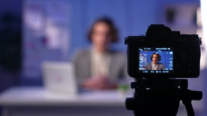 Insightful Conversation With a Digital Marketing Expert in a Cozy Studio Setting