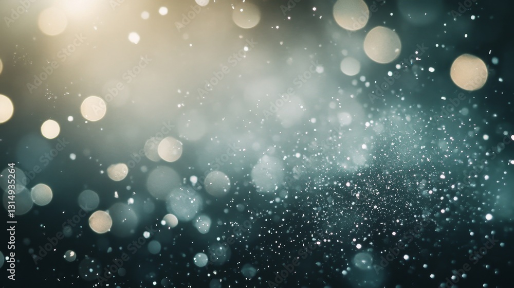 Poster creating a dazzling white and silver glitter background for creative design projects
