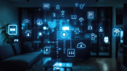 Connected smart devices forming an intelligent home automation network.