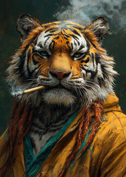 tiger smoking cigarette Imagens de Tiger Smoking – Explore Fotografias do Stock, Vetores e Vídeos  de 8,683