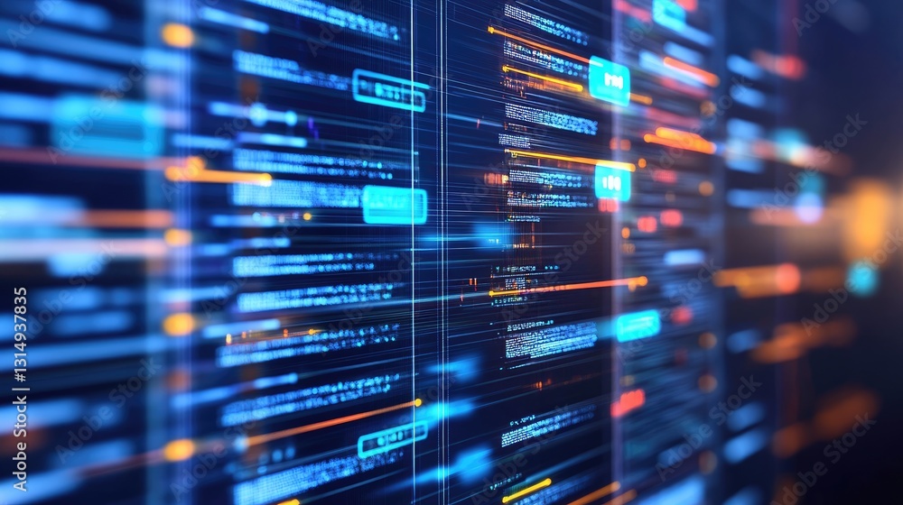 Poster cryptocurrency blockchain network displaying decentralized digital transactions.