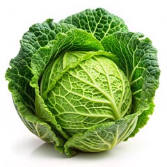 Fototapeta premium cabbage isolated on white background, full depth of field