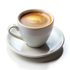 Obraz premium coffee saucer drink. White background.