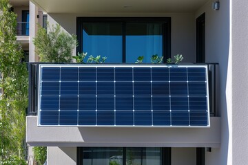 Solar panel on the balcony of an apartment building, Las Vegas