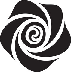 Minimalistic rose flower logo icon sign vector design