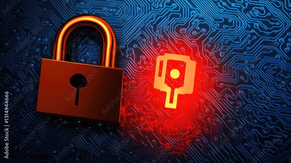 Poster enterprise cloud networking with cybersecurity encryption and data protection.