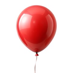 Red Balloon Isolated On White Background