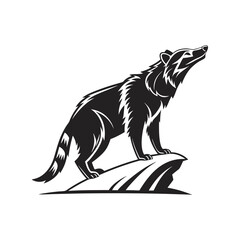 vector illustration of a wolf