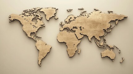 Global business strategy concept with world maps and financial projections.