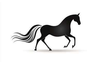 Obraz premium natural light P Silhouette of a horse with a