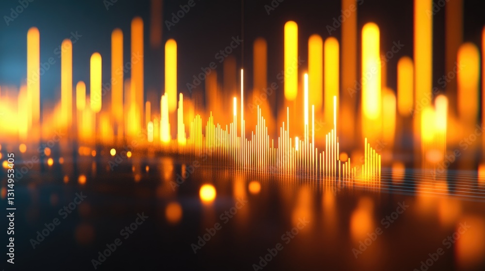 Aufkleber graph showing energy consumption trends over time with futuristic ui.