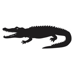 crocodile silhouette vector art