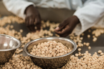 female hands holding a bowl of cereal