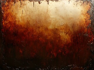 Abstract textured surface with a dark orange and gold color palette