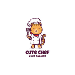Cat Chef Mascot Logo