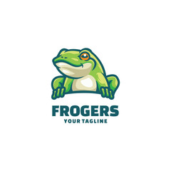 Naklejka premium Frog Logo Template