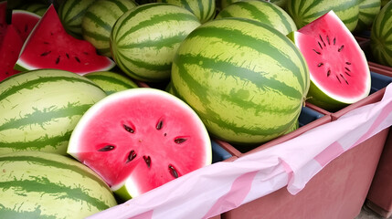 PNG Watermelons watermelon fruit produce.