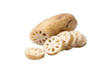 Transparent Lotus Root Vegetable PNG Images – High-Quality & Editable