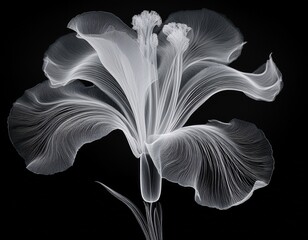 x ray image of japanese iris flower