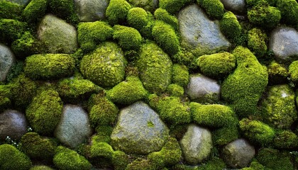moss covered stone texture background