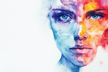 Aquarell: Abstract Watercolor Art with Painted Sayings on a Soft White Background