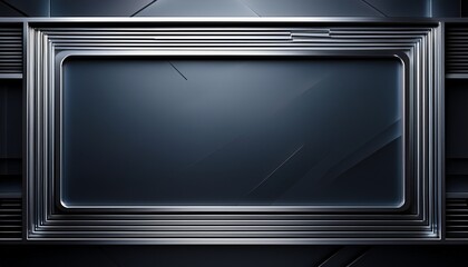 Obraz premium modern minimalist metal frame background with clean lines and industrial aesthetic