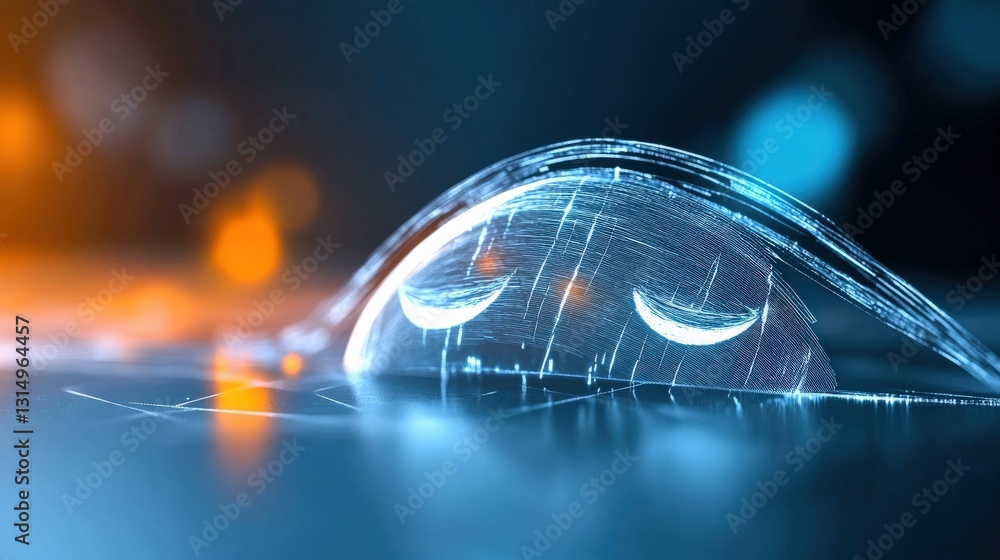 Poster abstract light refraction digital art visual concepts futuristic environment close-up view artistic 