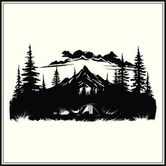 Wilderness Silhouette, Forest