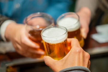 生ビールで乾杯