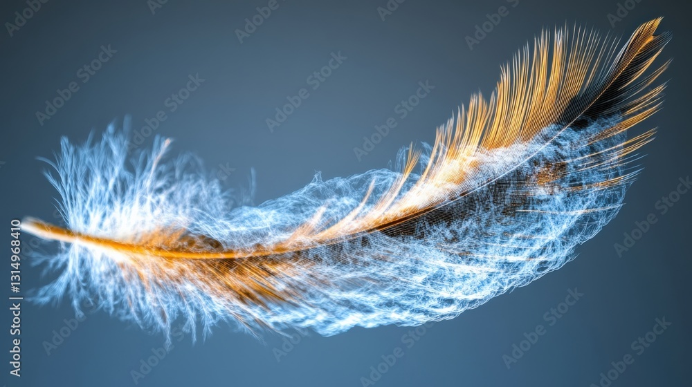 Aufkleber dynamic feather motion capture studio environment digital art abstract concept close-up view nature'