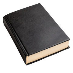 a black book with a yellow cover