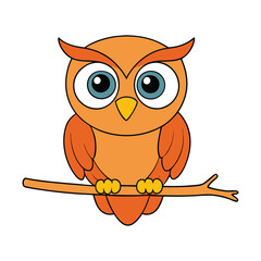 A cute little owl perched on a branch, with big round eyes and soft feathers, gazing curiously at its surroundings, adding a touch of charm and wonder to the serene nature scene.