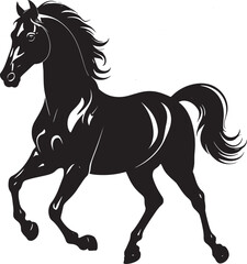 black horse vector illustration